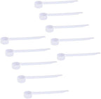 Plastic Measuring Scoop, (5 cc | 1 teaspoon | 5 mL) Long Handle Spoons for Powders, Granules, Coffee, Pet Food, Baking Supplies, Protein and Other Dry Goods, BPA Free (Set of 10)