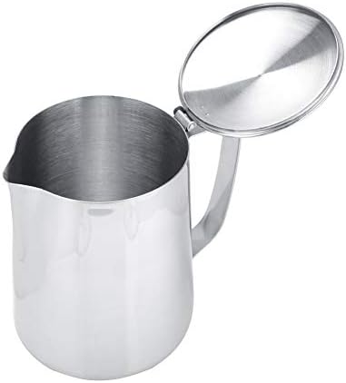 Milk Frothing Pitcher 350ml 600ml 900ml 1500ml 2000m(12oz 20oz 32oz 50oz 66oz) Steaming Pitchers Stainless Steel Milk Coffee Cappuccino Latte Art Barista Steam Pitchers Milk Jug Cup with Deco