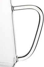 Viva Classic Glass Creamer and Sugar Set - Coffee and Tea Serving Set - Cream Pitcher 9.5 oz / 280ml and Sugar Bowl 12 oz / 350 ml with Cork Lid and Metal Spoon, Milk and Sugar for Coffee Bar