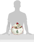 Spode Christmas Tree Gold Collection Figural Santa Dish, 12.25-Inch Holiday Décor Candy Bowl - Fine Earthenware with 22-Karat Gold Accents, Christmas Mantel Decoration & Holiday Tableware