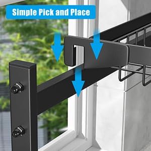 SNSLXH［2-Tier 4 Baskets］Over The Sink Dish Drying Rack, 24.8"-35.4", Large Sink Rack for Kitchen, Extensible and Adjustable, Saving Kitchen Space