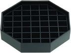 Rattleware 4” Octagonal Black Plastic Drip Tray - Versatile Honeycomb Grid Design, Easy to Clean & Detachable, Enhanced Spill Protection, Durable, Ideal for Coffee Station, Kitchen (12 Pcs)