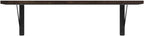 DINZI LVJ Wall Shelves, 23.6 x 7.9 x 6.1 Inch Floating Shelves for Wall, Easy-to-Install Wall Storage Ledges with Sturdy Metal Brackets for Living Room, Bathroom, Kitchen, Rustic Brown