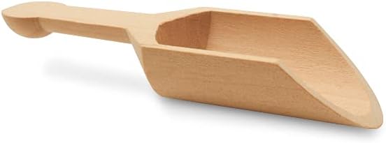 Small Wooden 1 Tablespoon Scoops for Food Canisters & Jars, Table Spoons Measuring Spoon, Wood Manuka Honey Bath Salts, & Coffee Scoop, Mini Candy Scoops for Candy Buffet, Pack of 10 by Woodpeckers
