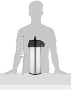 Winco Glass Lined Airpot, 2.5-Liter, Lever Top