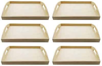 6 Pack: 13”; Wooden Tray by Make Market®