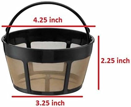 GoldTone Brand Reusable 8-12 Cup Basket Coffee Filter fits Hamilton Beach Coffee Makers and Brewers. Replaces your Hamilton Beach Reusable Coffee Filter - BPA Free (2 Pack)