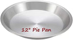 AME D'ESSENCE (1PC-12) Aluminum Pie Pan Commercial Grade Round Pie Plate Size 12" x 1mm Thick