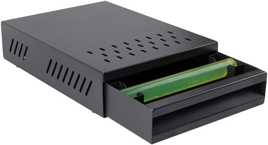 Espresso Knock Box Drawer Large Coffee Grounds Container Stainless Steel Coffee Knock Box Espresso Accessories Espresso Puck Knock Box Espresso Dump Bin Coffee Bar Accessories (BLACK)