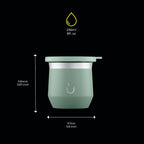 BALIBETOV Yerba Mate Cup – Vacuum Insulated Stainless Steel Gourd with Silicone Cover & Non-Slip Base – Includes 2 Bombillas & Cleaning Brush – Unique Design, Easy to Clean