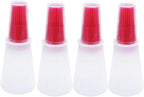 Silicone Oil bottle brush，BBQ/Pastry Basting Brushes,Silicone Cooking Grill Barbecue Baking Pastry Oil/Honey/Sauce Bottle Brush (4 PCS,red)