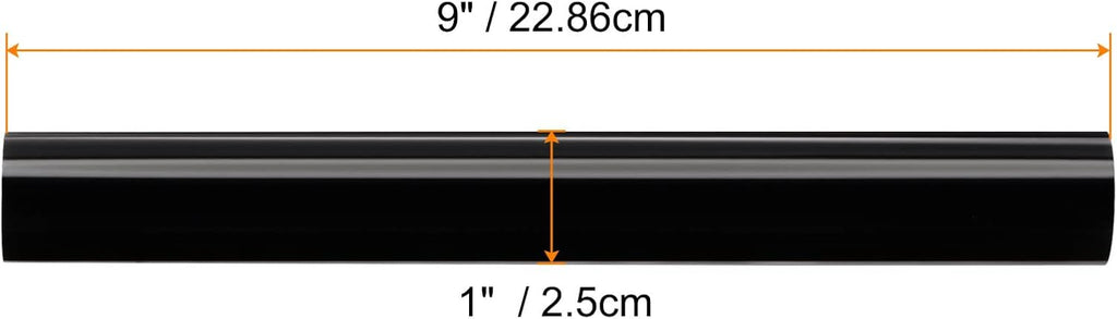 HARFINGTON Acrylic Clay Roller 9 Inch x 1 Inch Solid Non-Stick Plastic Round Tube Roller Polymer Clay Rod Fondant Rolling Pin for Shaping, Sculpting, Modeling DIY Crafts, Black