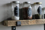 Urban Legacy Accent Shelves | Reclaimed Barn Plank | Set of 2 with Full Brackets (Natural 24"x 4.5"x 2")