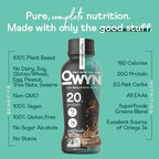 OWYN Only What You Need Vegan Plant-Based Protein Shake, Cold Brew Coffee, 12 Pack, with 20g Plant Protein, Omega-3, Prebiotic supplements, Superfoods Greens Blend, Gluten-Free, Soy-Free, Non-GMO