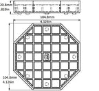 Rattleware 4” Octagonal Black Plastic Drip Tray - Versatile Honeycomb Grid Design, Easy to Clean & Detachable, Enhanced Spill Protection, Durable, Ideal for Coffee Station, Kitchen (12 Pcs)