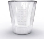 Rattleware Double Wall Graduated Glass Espresso Shot Measuring Cup (3 Oz) - Premium Glass Construction for Precision and Stability, Perfect for Baristas, Ideal for Home or Commercial Use