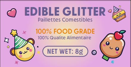 Nomeca Edible Glitter for Drinks Cakes, 8 grams Food Grade Luster Dust Sprinkles Glitter for Cake Decorations, DIY Cocktails, Beverages & Cake Decorating, Dessert Cake Topper (1-Glod)