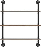 Pipe Shelves Industrial Pipe Shelving Shelves Real Wood Industrial Floating Pipe Shelves with Wood Planks 36 inch Wall Shelves Rustic Hanging Bookshelf Farmhouse Kitchen Bar Shelving