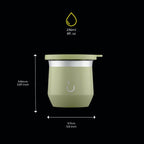 BALIBETOV Yerba Mate Cup – Vacuum Insulated Stainless Steel Gourd with Silicone Cover & Non-Slip Base – Includes 2 Bombillas & Cleaning Brush – Unique Design, Easy to Clean