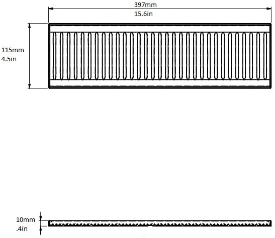 Rattleware Durable Stainless Steel Drip Tray – Heavy Duty Bar Drain Tray for Kegerator, Coffee Station, Kitchen Sink Organizer, Brushed Metal Spill Catcher for Home or Commercial Use (4.5"x15.5"x.5)