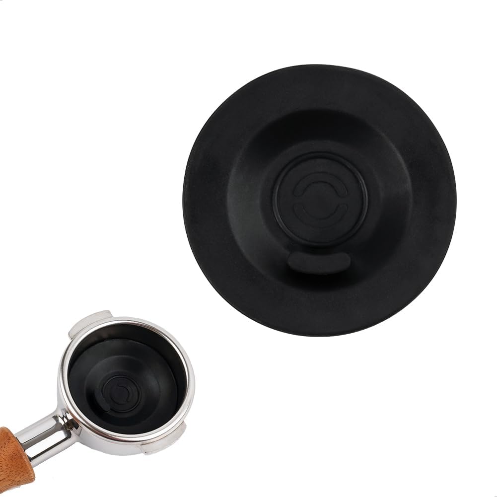 watchget 58mm Blind Filter Backflush Disk compatible with Breville Espresso Machines, Rubber Cleaning Gasket - Heat-Resistant & Durable Backwash Plate(Black)