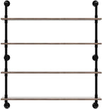 Floating Bookshelf Shelves Industrial Pipe Shelving Floating Pipe Shelf with Wood Planks 48 inch Industrial Wall Shelves Rustic Hanging Bookshelf Farmhouse Kitchen Shelving