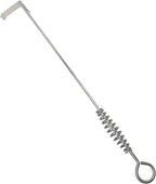 17.5" BBQ Ash Tool Poker Rake, Charcoal and Grill Cleaning Ash Tools for Big Green Egg, Kamado Joe and Other Charcoal Grills Corner Cleaner Accessories