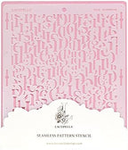Alphabet Cake Stencil - Seamless Delicate Pattern for Decorating Tall Double Barrel Cake to Use with Buttercream, Royal Icing, Ganache, Paint, Airbrush (TULIS)