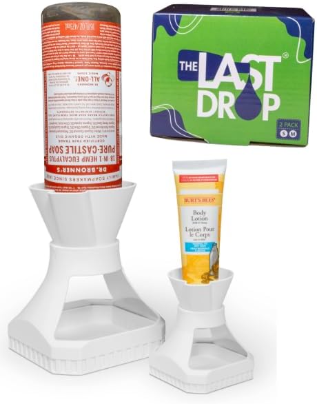 The Last Drop® an Upside Down Universal 3-Piece Inverted Bottle Holder Drainer Dryer Emptying Kit New Household Kitchen Gadget