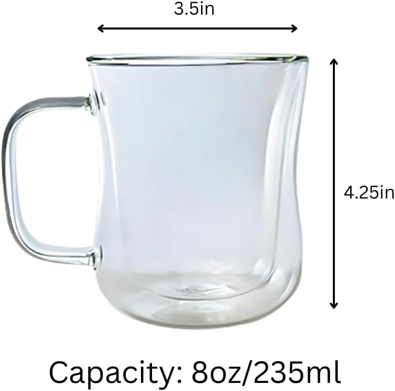 LEMONSODA Double Walled Colored Insulated Coffee Mugs - 10oz - Hot or Cold Latte, Tea, Cappucino, Coffee, Espresso Mug with Handle - Premium Packaging (Set of 4)