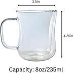 LEMONSODA Double Walled Colored Insulated Coffee Mugs - 10oz - Hot or Cold Latte, Tea, Cappucino, Coffee, Espresso Mug with Handle - Premium Packaging (Set of 4)