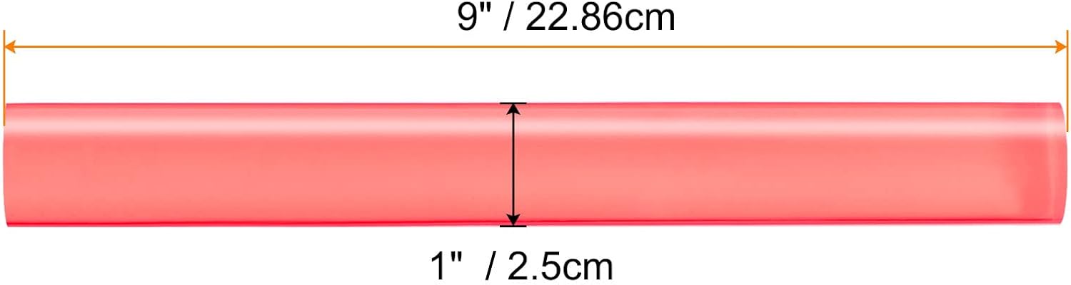 HARFINGTON Acrylic Clay Roller 9 Inch x 1 Inch Solid Non-Stick Plastic Round Tube Roller Polymer Clay Rod Fondant Rolling Pin for Shaping, Sculpting, Modeling DIY Crafts, Pink