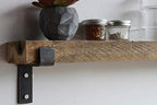 Urban Legacy Accent Shelves | Reclaimed Barn Plank | Set of 2 with Full Brackets (Natural 36"x 4.5"x 2")