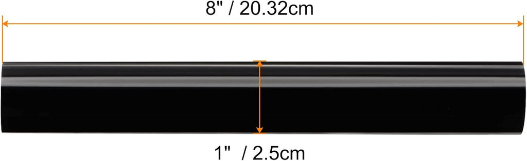 HARFINGTON Acrylic Clay Roller 8 Inch x 1 Inch Solid Non-Stick Plastic Round Tube Roller Polymer Clay Rod Fondant Rolling Pin for Shaping, Sculpting, Modeling DIY Crafts, Black