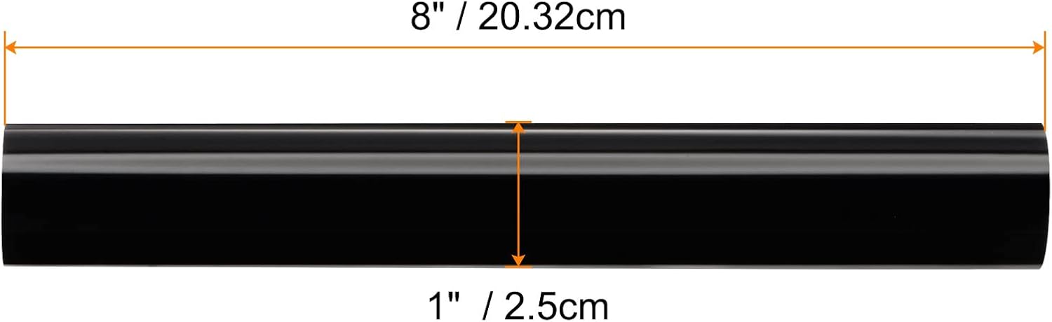 HARFINGTON Acrylic Clay Roller 8 Inch x 1 Inch Solid Non-Stick Plastic Round Tube Roller Polymer Clay Rod Fondant Rolling Pin for Shaping, Sculpting, Modeling DIY Crafts, Black