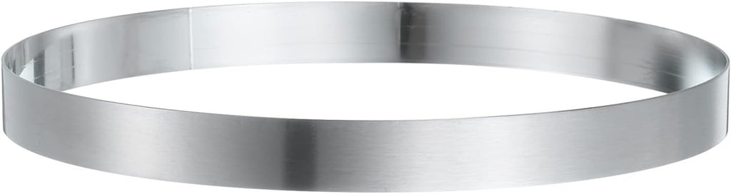 HARFINGTON Round Cake Ring 8.27 x 1 Inch Seamless Stainless Steel Pastry Mousse Dessert Ring Mirror Coating for Baking Cooking English Muffins Crumpet Making Tool