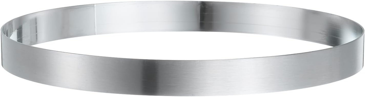 HARFINGTON Round Cake Ring 8.27 x 1 Inch Seamless Stainless Steel Pastry Mousse Dessert Ring Mirror Coating for Baking Cooking English Muffins Crumpet Making Tool