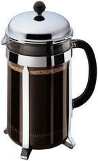 Bodum 51oz Chambord French Press Coffee Maker, High-Heat Borosilicate Glass, Polished Stainless Steel – Made in Portugal