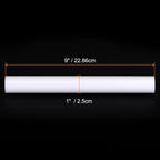 HARFINGTON Acrylic Clay Roller 9 Inch x 1 Inch Solid Non-Stick Plastic Round Tube Roller Polymer Clay Rod Fondant Rolling Pin for Shaping, Sculpting, Modeling DIY Crafts, White