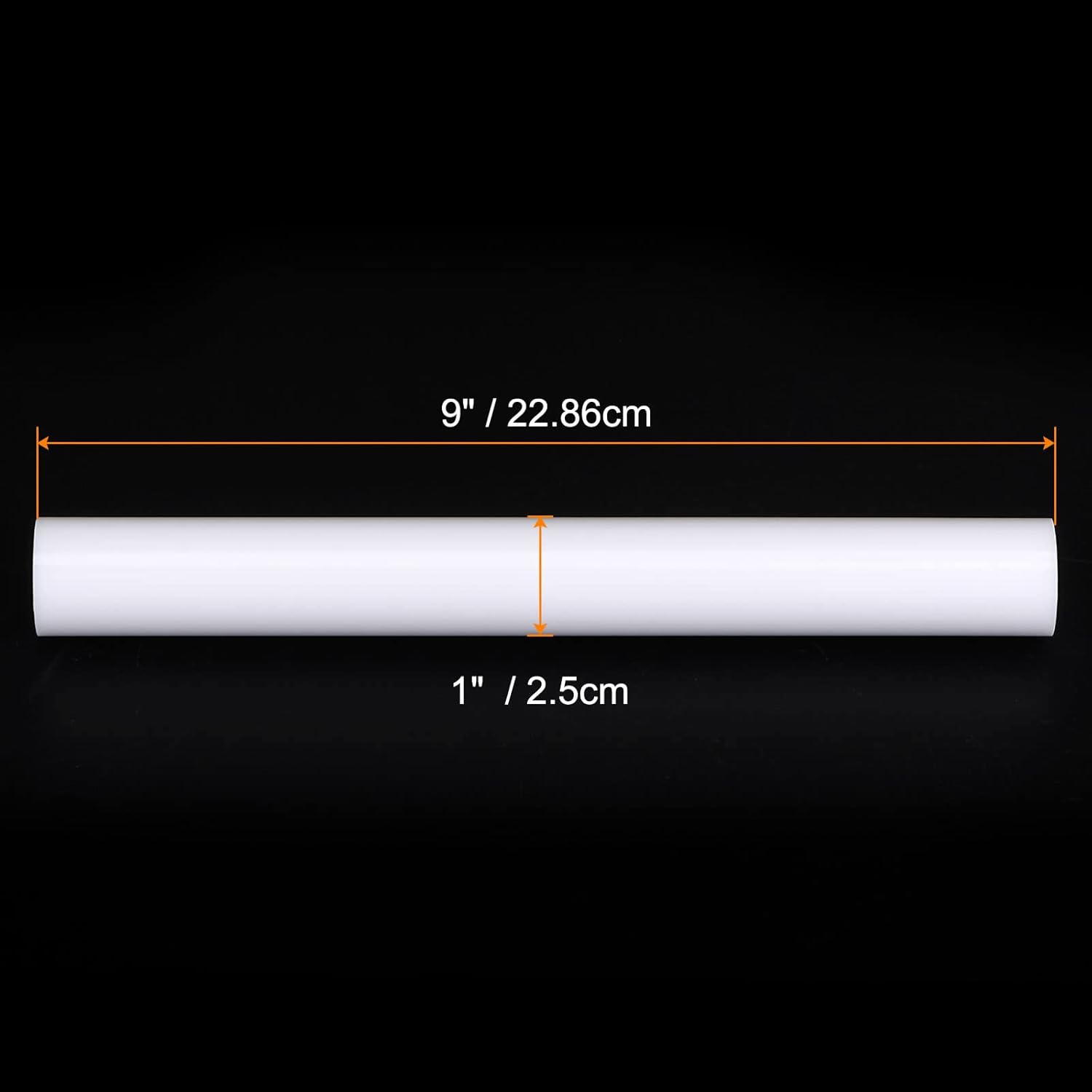 HARFINGTON Acrylic Clay Roller 9 Inch x 1 Inch Solid Non-Stick Plastic Round Tube Roller Polymer Clay Rod Fondant Rolling Pin for Shaping, Sculpting, Modeling DIY Crafts, White