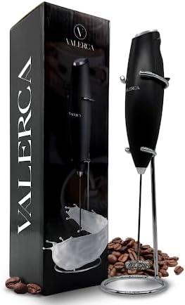 espumador de leche electrico valerca, batidora de mano de leche ultrarrapida, batidora electrica para café, café con leche, capuchino, frappé, matcha y crema para café,