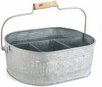 Alpha Living Home Farmhouse Utensils Caddy, Antique Gray, 18.5 x 14.5 x 3 in