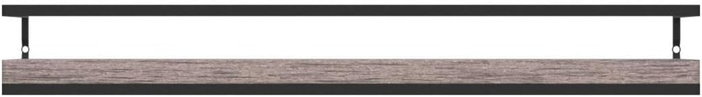 Meangood Floating Shelves Wall Mounted Set of 2, Rustic Wood Wall Storage Shelves for Bedroom,Living Room,Bathroom, Kitchen Brown