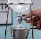 Nispira Iced Coffee Cold Brew Drip Coffee Maker Stainless Steal, 400mL, Borosilicate Glass