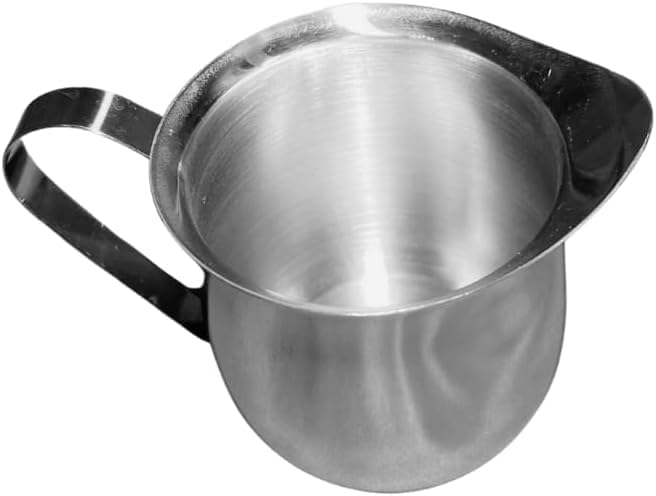 Rattleware 8 oz Brew Pitcher - Premium Stainless Steel Latte Art Milk Frothing Pitcher with Drip-Resistant Spout & Ergonomic Handle, Perfect for Baristas & Home Use