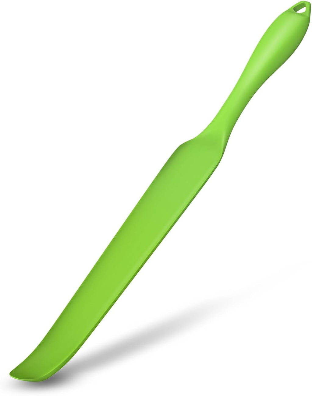 Demao Silicone Blender Spatula & Scraper for Vitamix - Under-Blade & Jar Accessory with Long Handle, Nonstick Surface and Hanging Holes (Green)