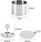 Round Cake Mold, Stainless Steel Mousse Tart Ring Cake Ring Tower Pie Cake Mold Baking Tools Including Pusher and Lifter Baking Accessories-8PCS, 2.9 x 2in