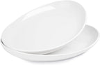 Sweese 2-Pack Porcelain Oval Serving Platters, White High-Grade Durable Professional, 14.5 Inch 2.0 Count