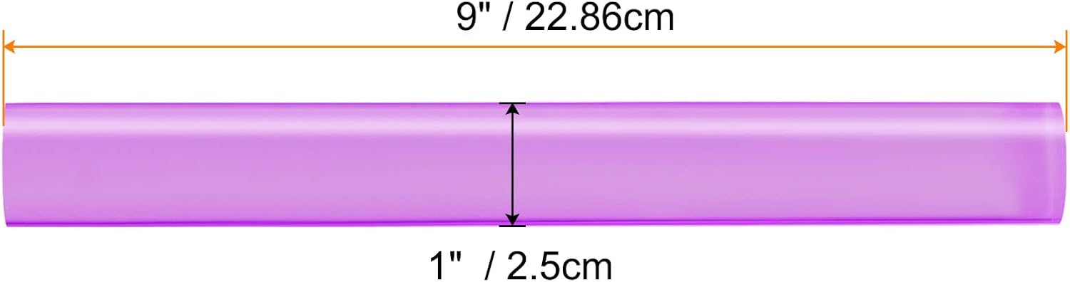 HARFINGTON Acrylic Clay Roller 9 Inch x 1 Inch Solid Non-Stick Plastic Round Tube Roller Polymer Clay Rod Fondant Rolling Pin for Shaping, Sculpting, Modeling DIY Crafts, Purple