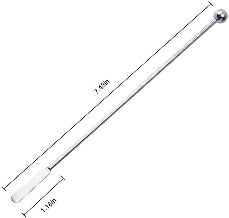 10 pcs Stainless Steel Coffee Beverage Stir Sticks Cocktail Stirrers Drink Swizzle Stick 7.4" Swizzle Stick Picks Tools